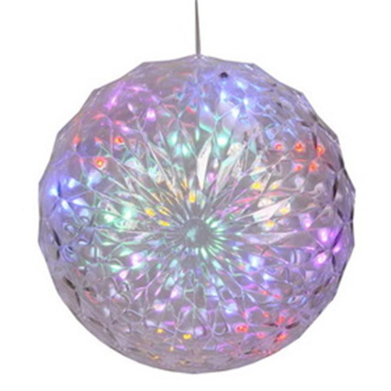 30Lt X 6 in. LED Multi Crystal Ball Outdoor